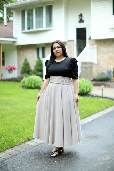 Cream Maxi Skirt