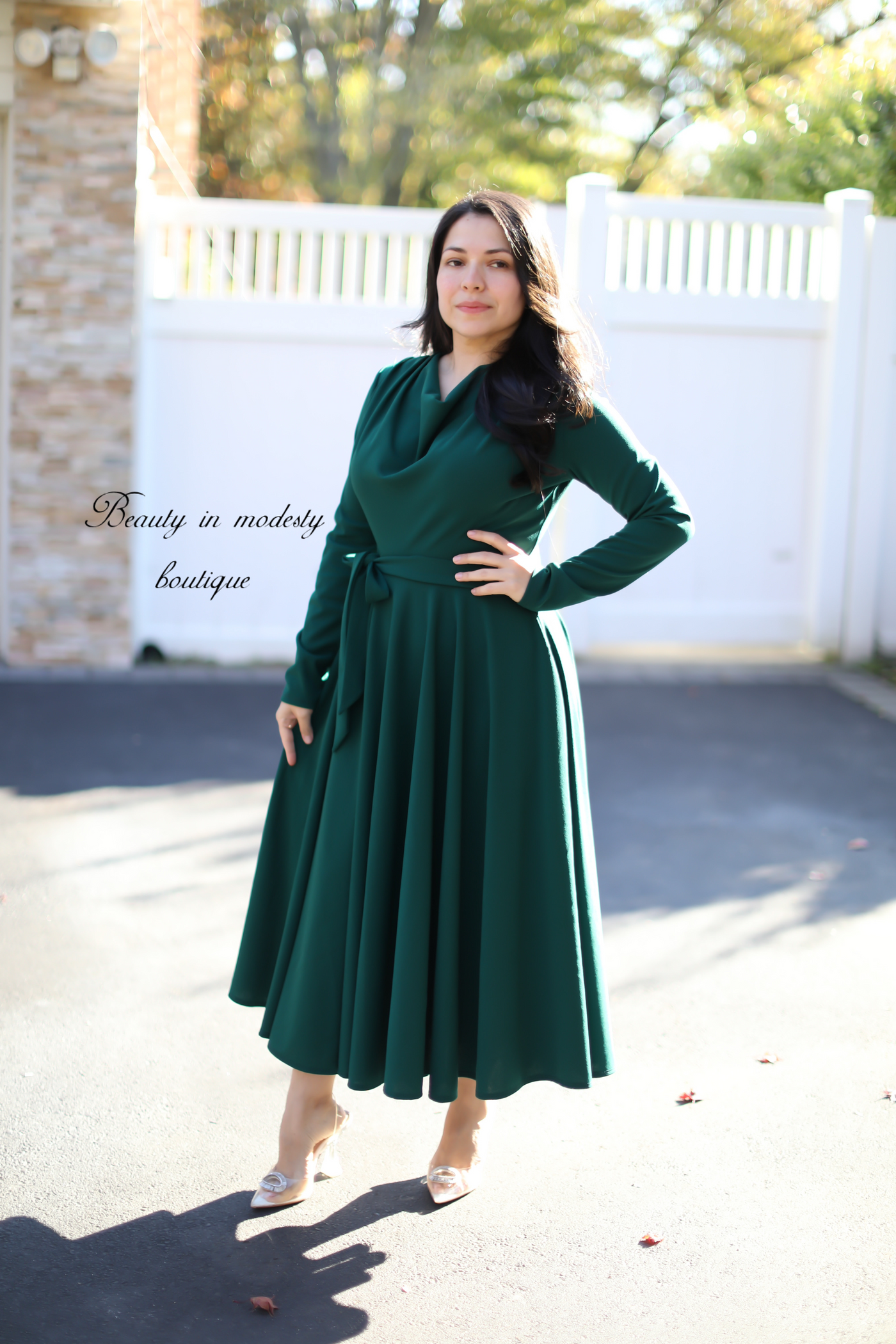 Eloise Hunter Green Midi Dress