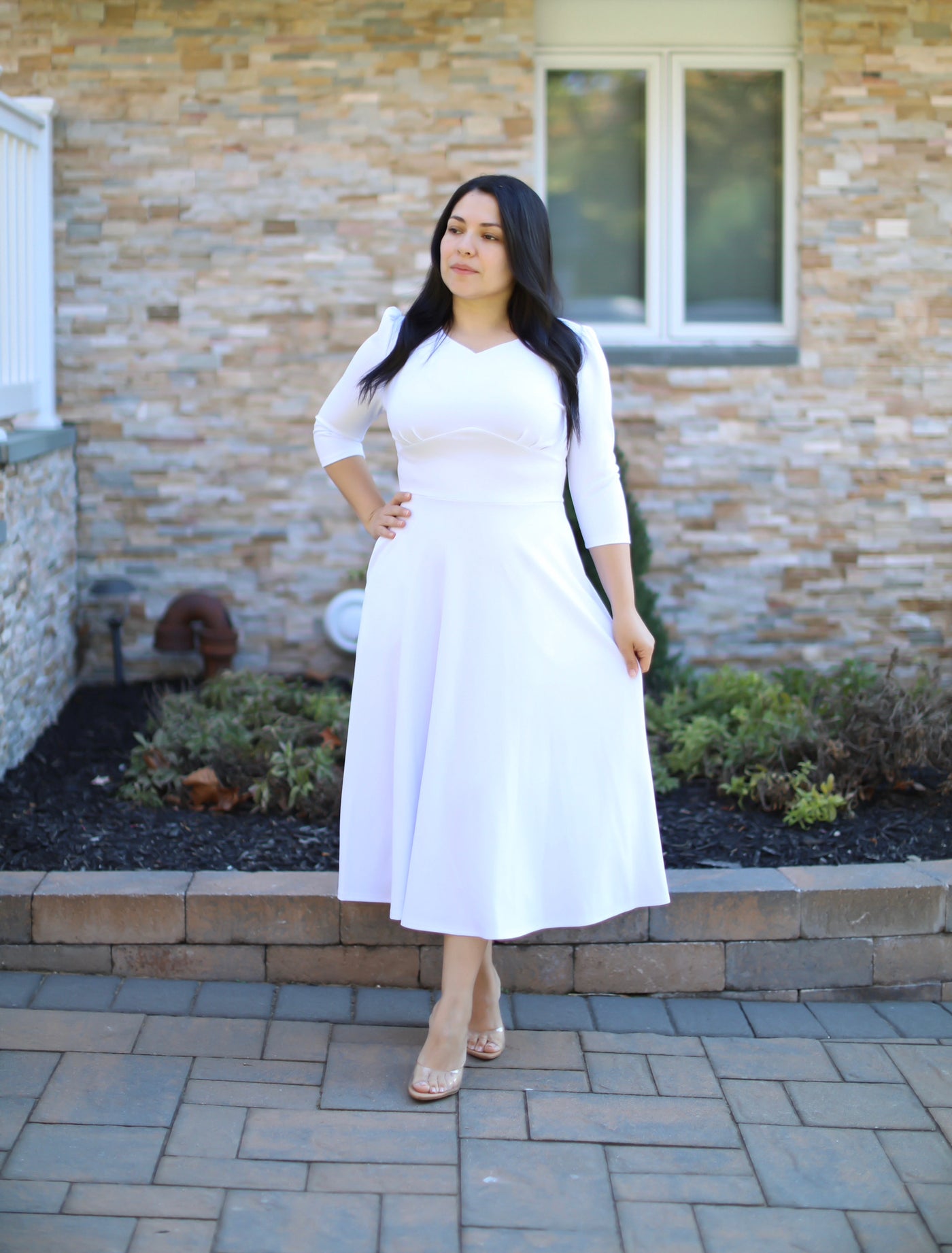 Emmi White Midi Dress