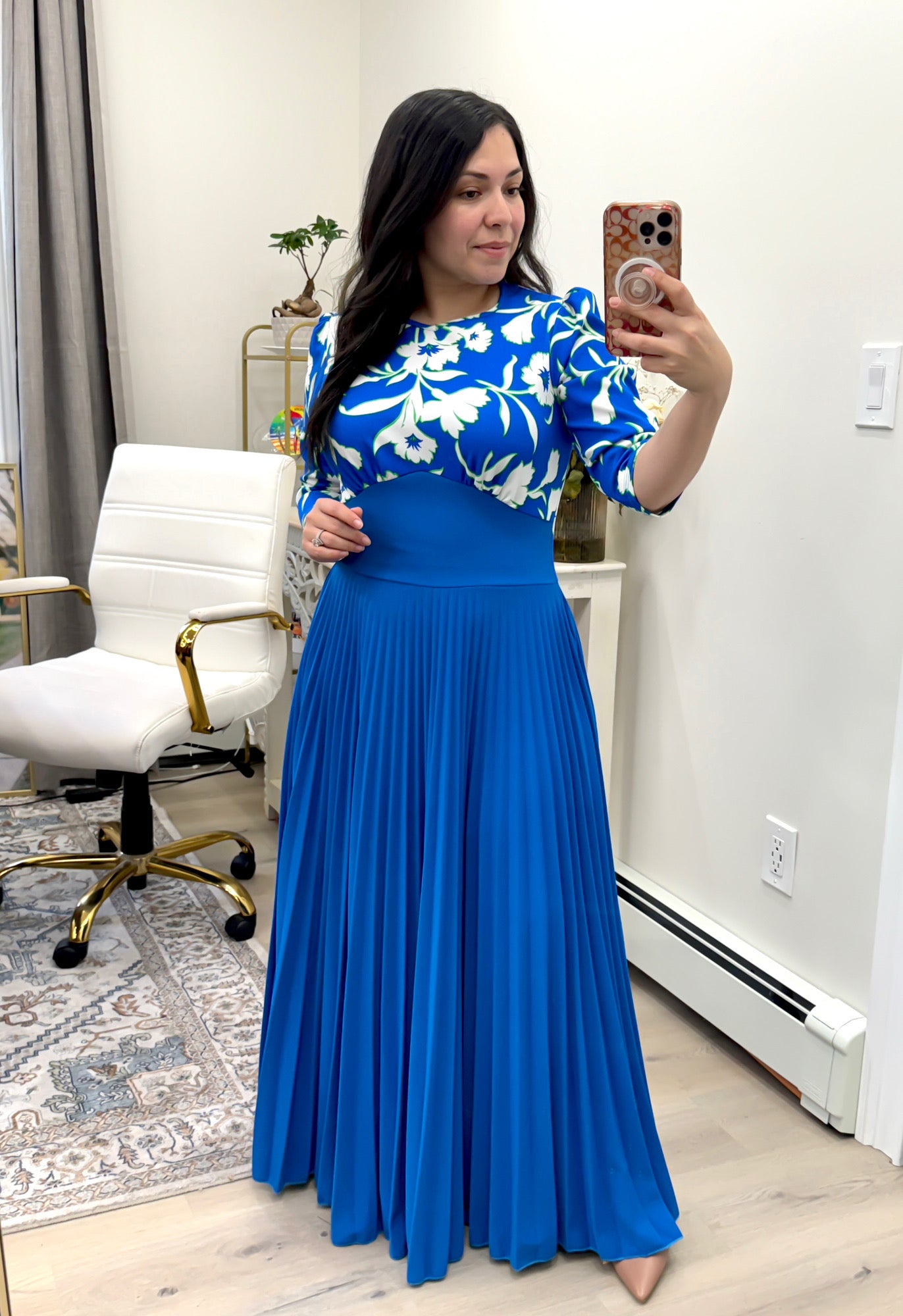 Lilibeth Floral Blue Maxi Dress