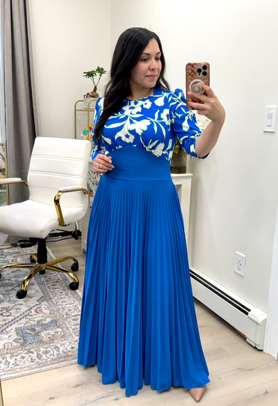 Lilibeth Floral Blue Maxi Dress