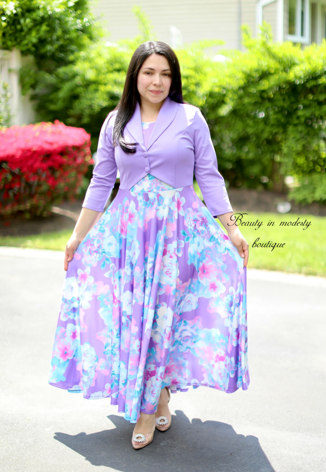 Cathia Summer Lilac Maxi Dress – Beauty In Modesty Boutique