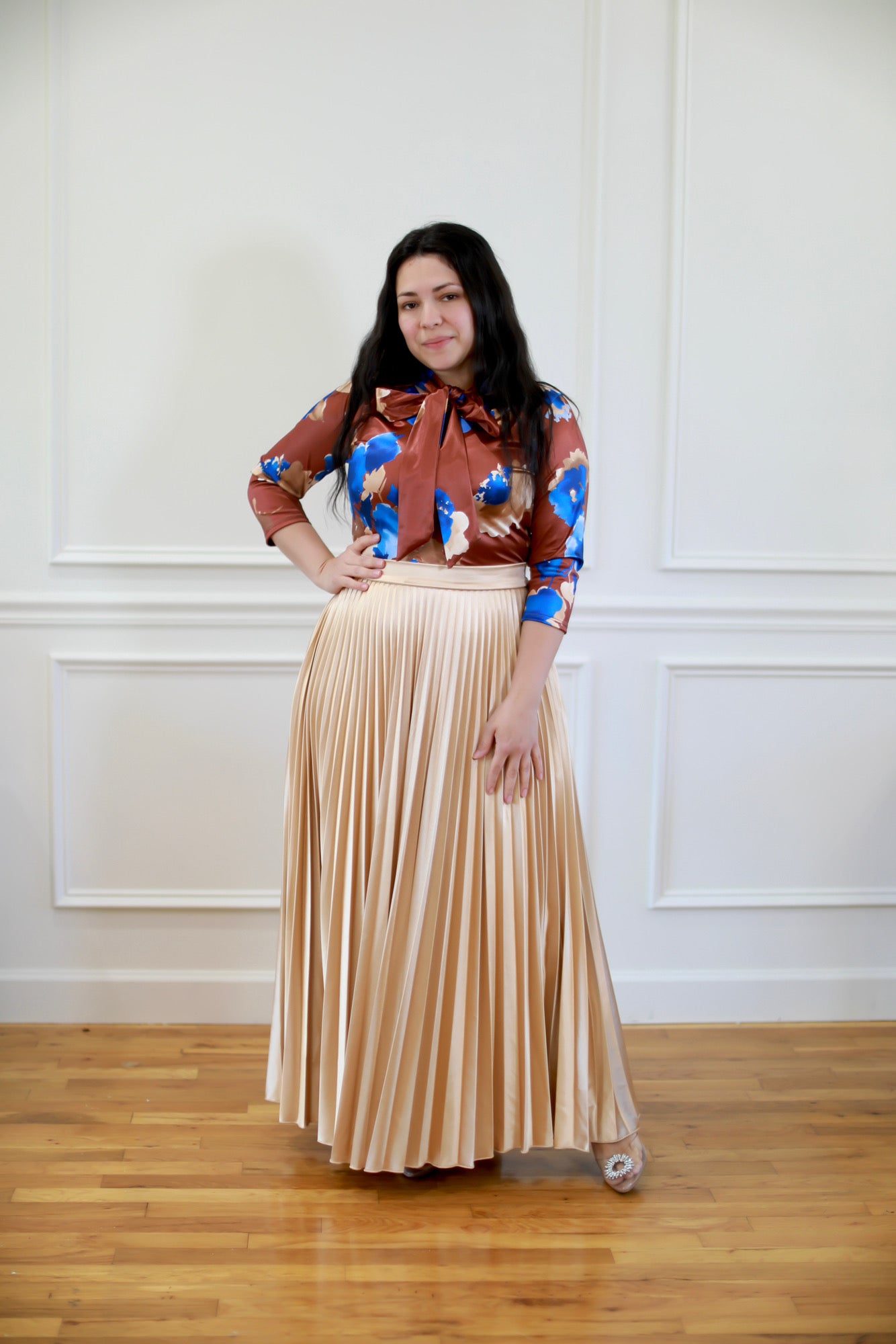 Raquel Cognac / Champagne Maxi Dress