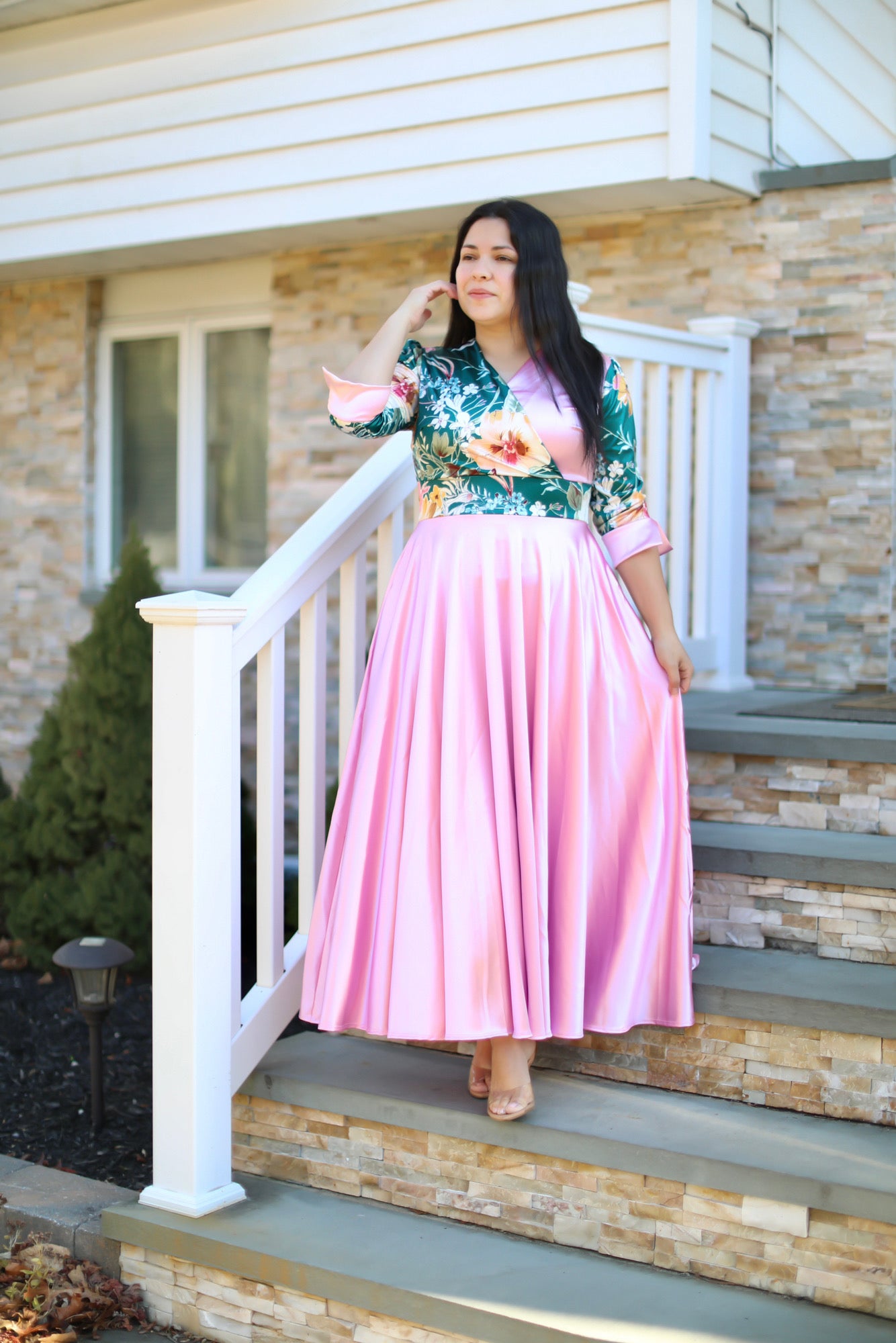 Cloe Floral Rose Maxi Dress