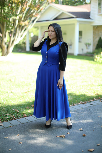 Royal Overall Maxi Dress