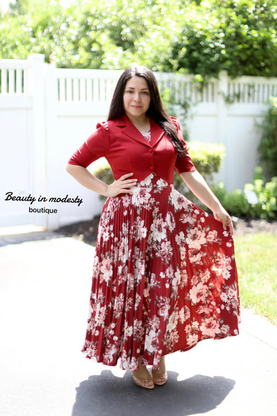 Selene Wine Maxi Dress