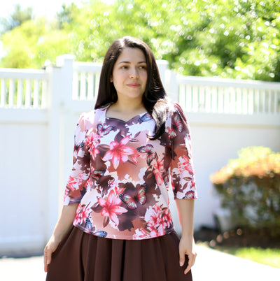 Brown Butterflies Top