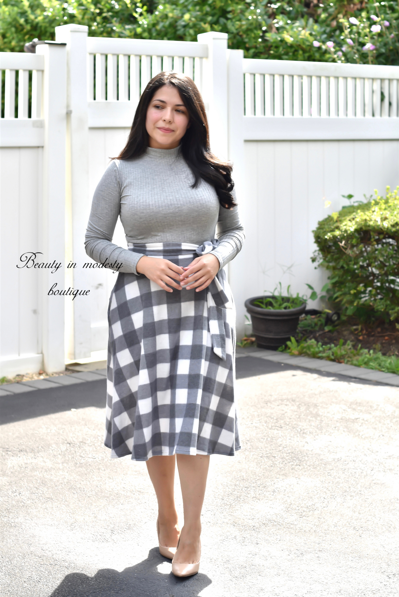 Kinsly Grey Midi Dress