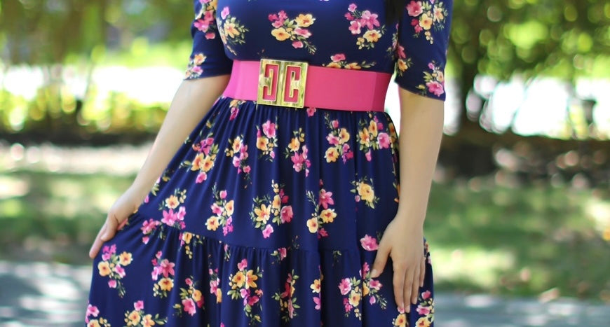 Fuscia Stretchy Belt