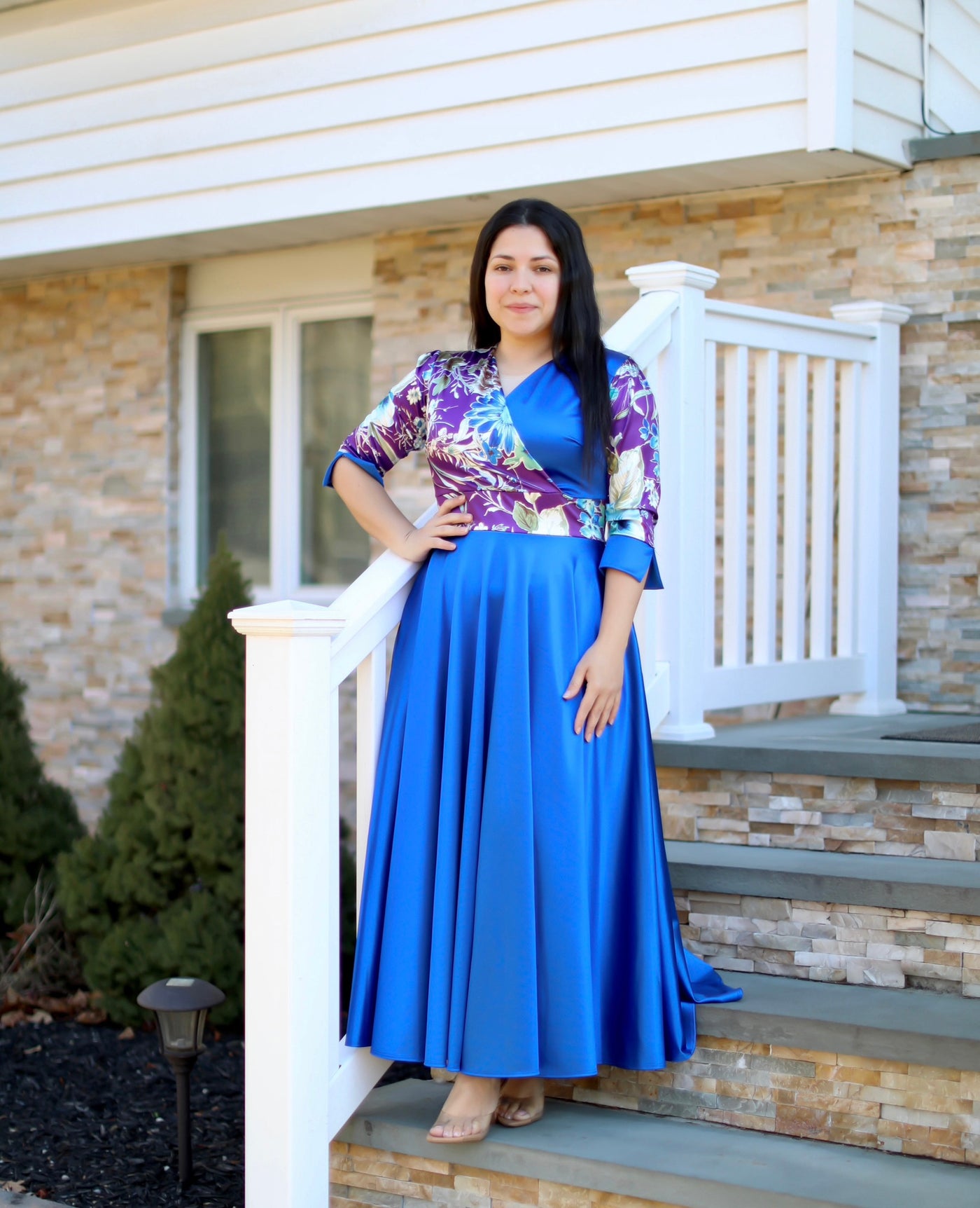 Cloe Blue Purple Maxi Dress