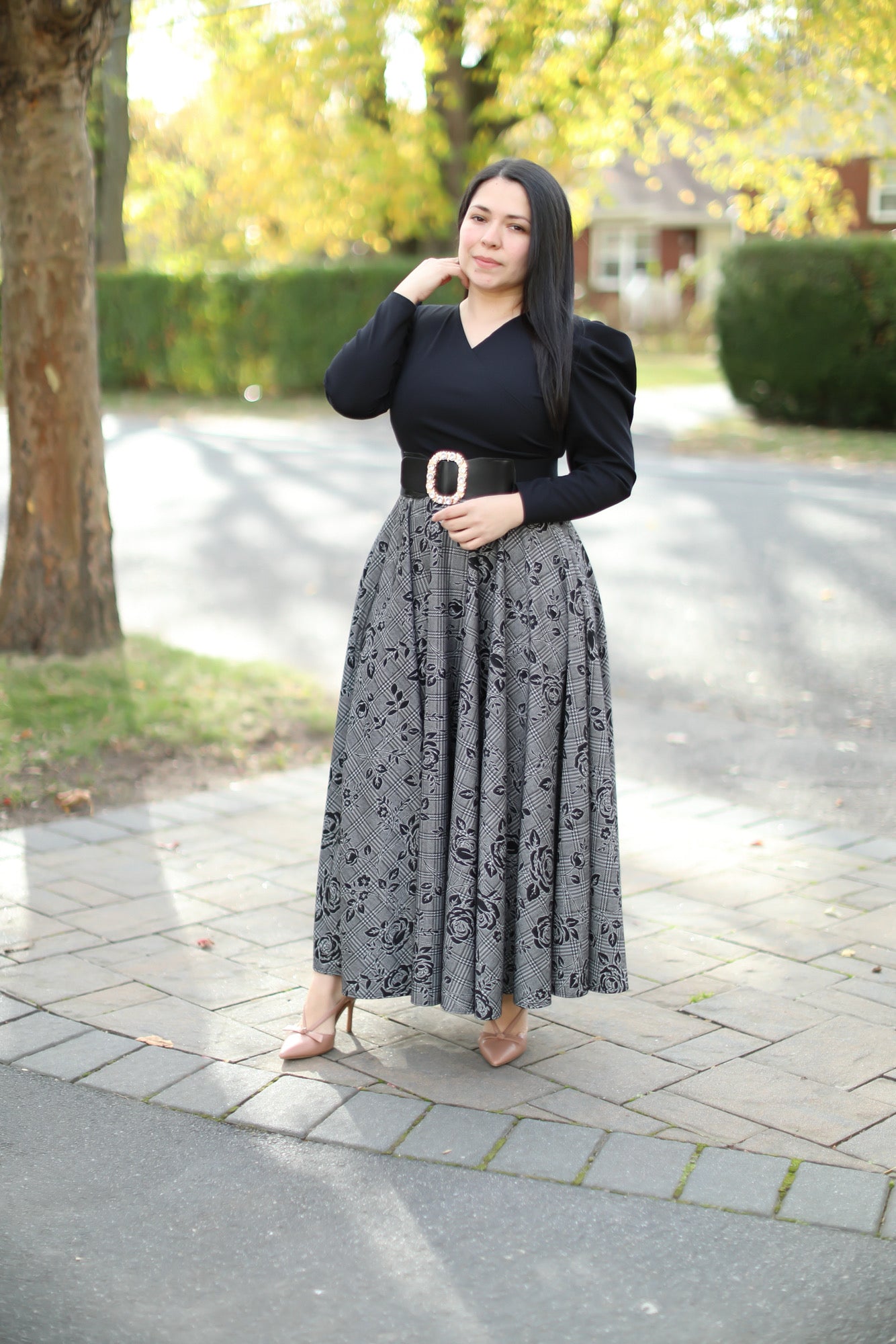 Black Roses Maxi Dress