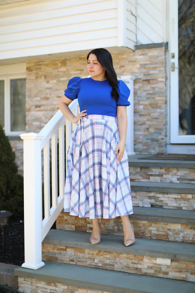Litzy Blue Midi Dress