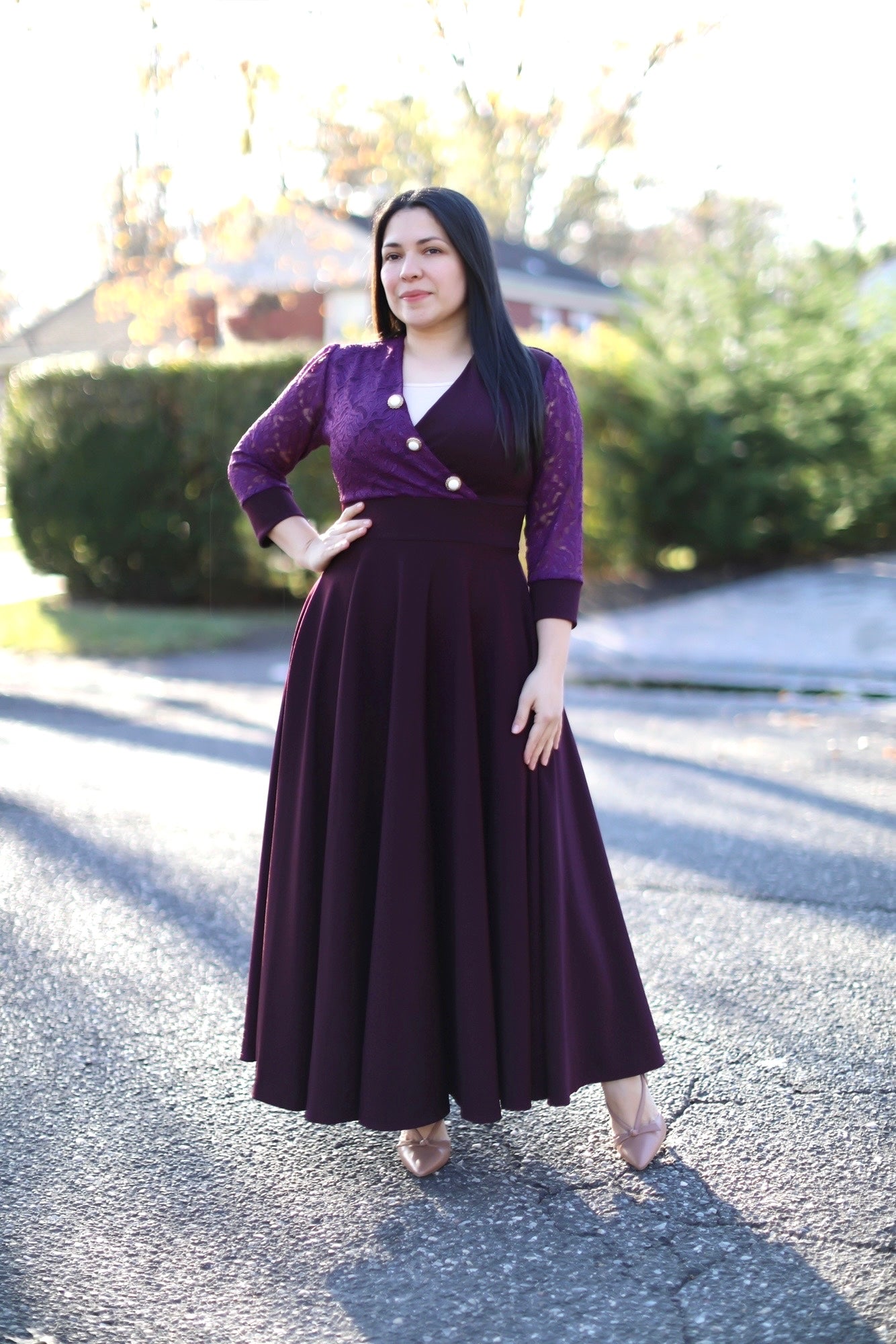 Eggplant Elegance Maxi Dress