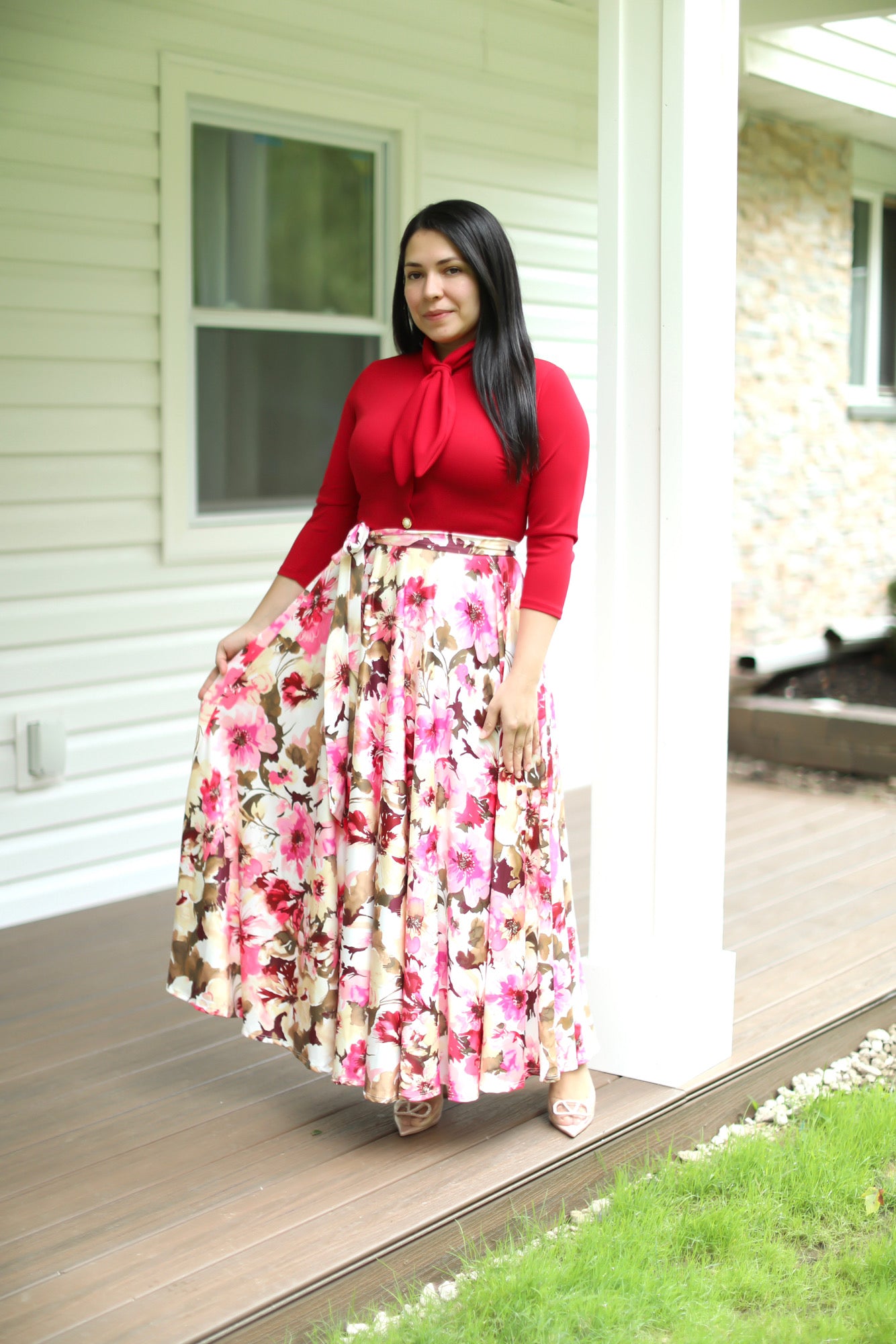 Marine Red Maxi Dress