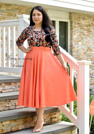 Patricia Coral Midi Dress