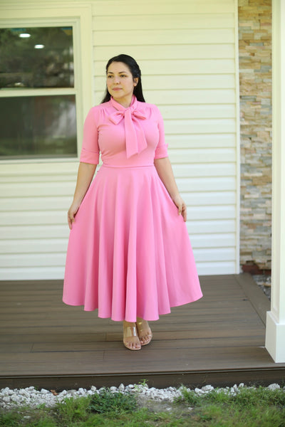 Abelina Rosa Midi Dress
