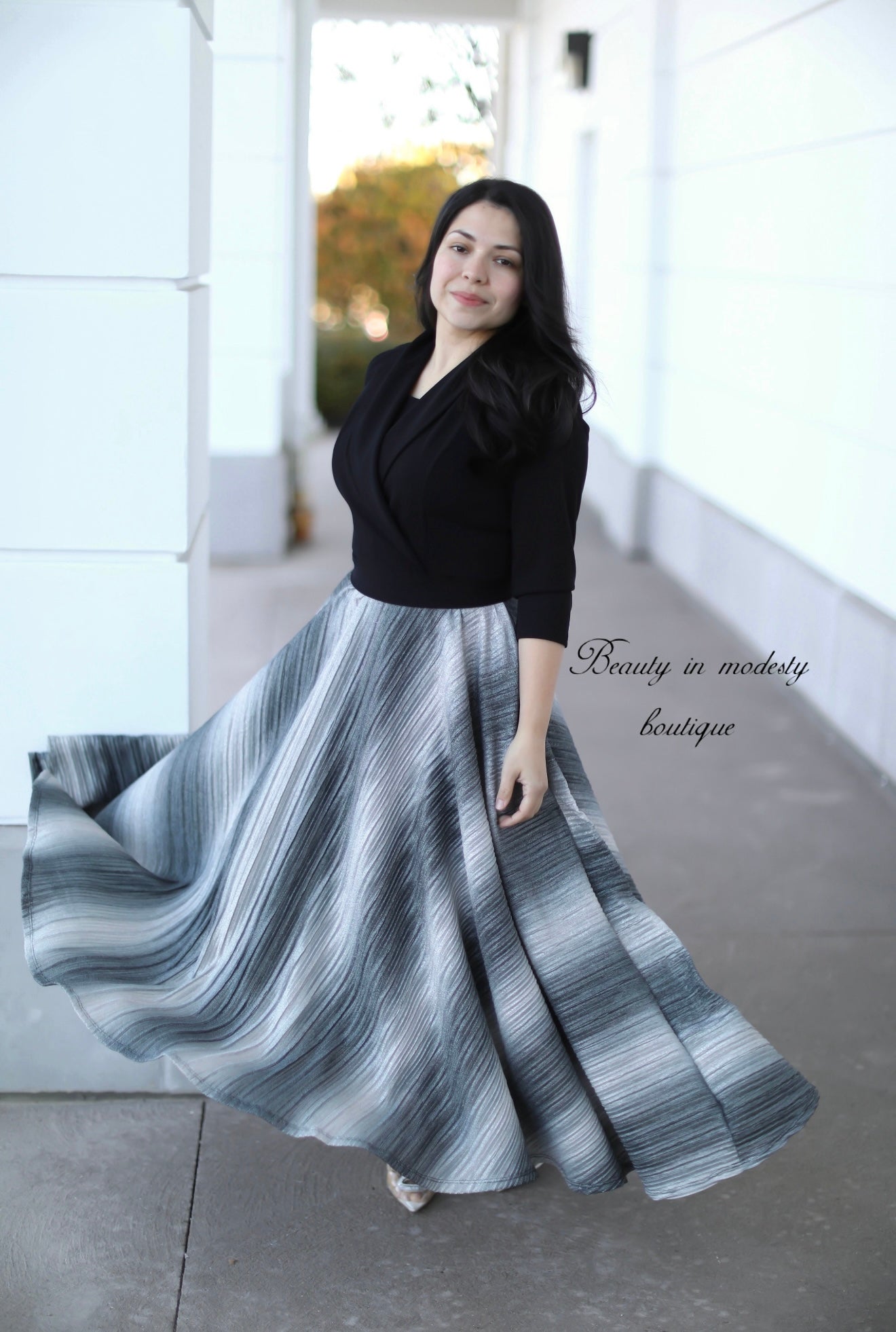 Abigail Black Holiday Maxi Dress