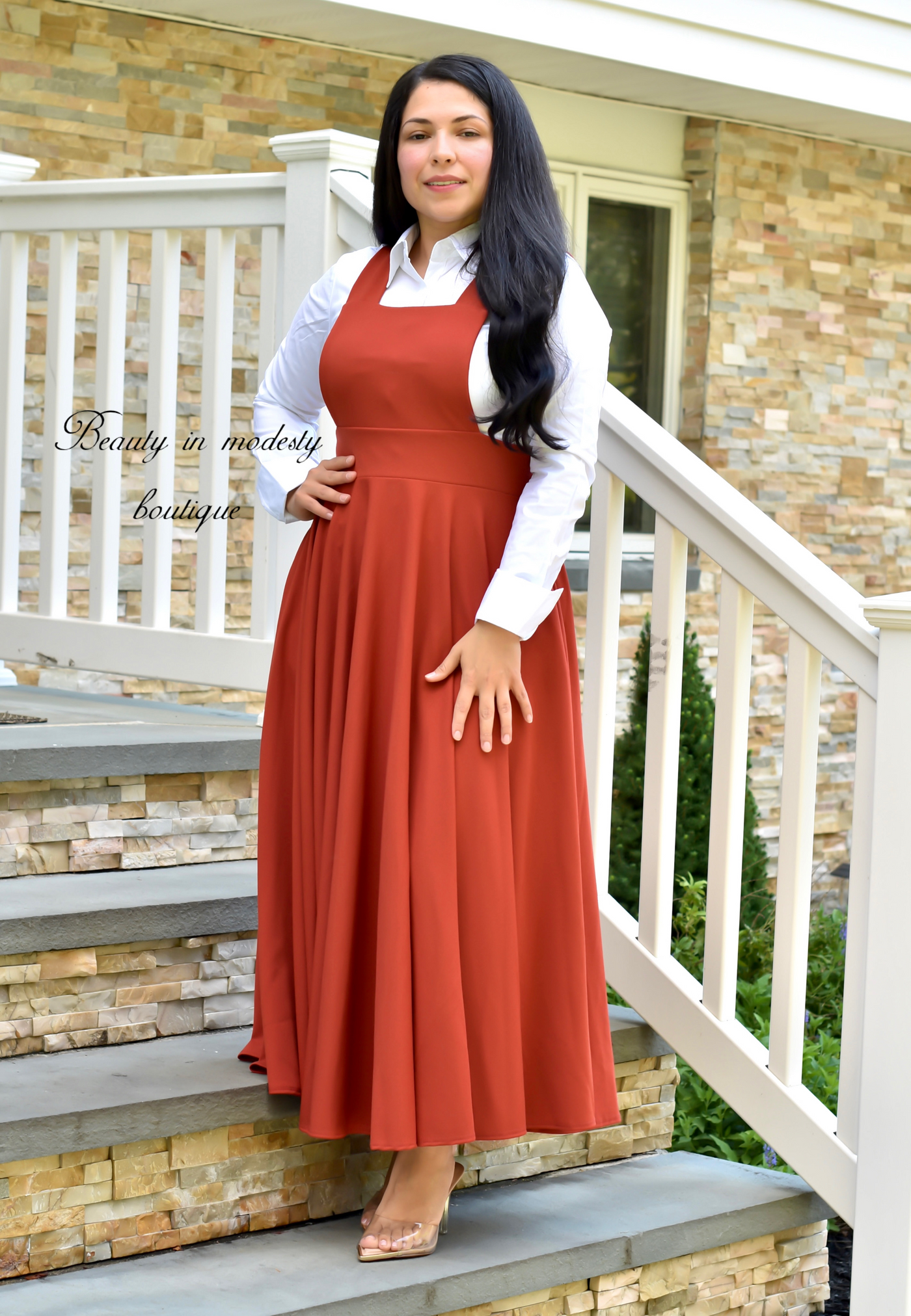 Rust Jumper Maxi Dress