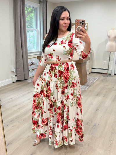 Ivory Soft Fabric Maxi Dress