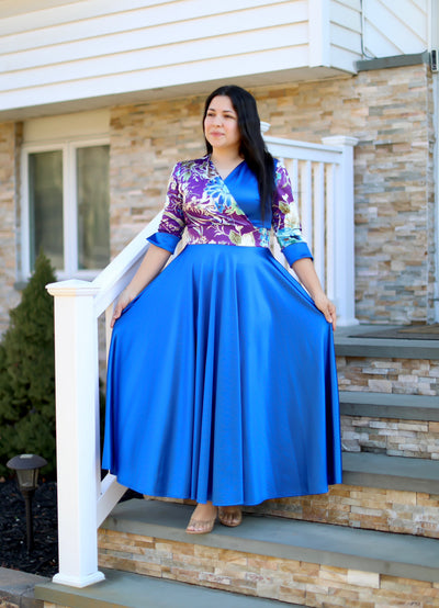 Cloe Blue Purple Maxi Dress