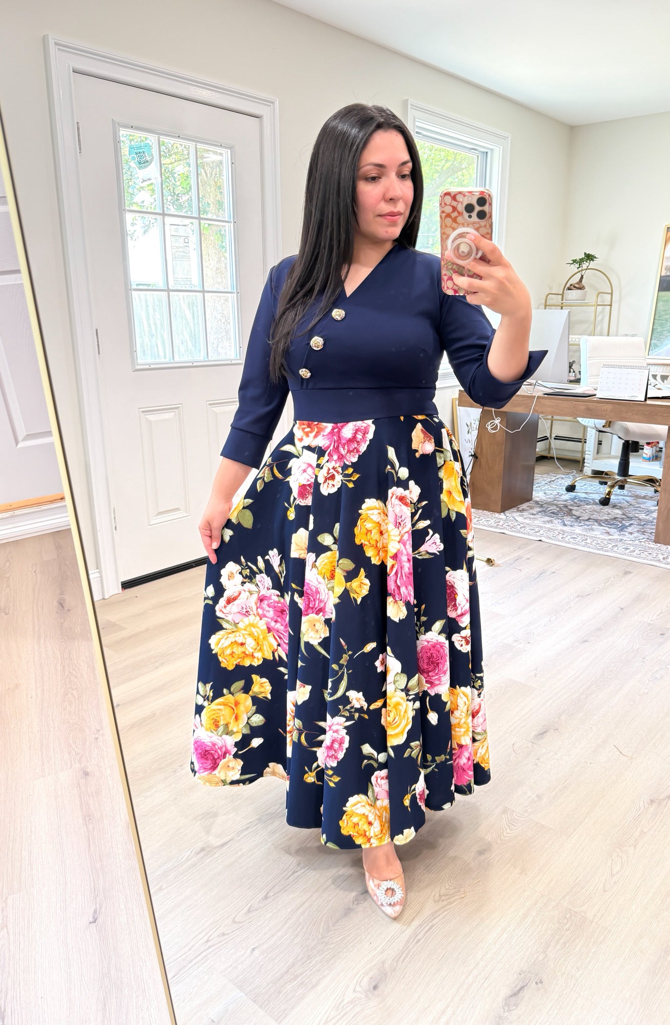Elaine Navy Maxi Dress