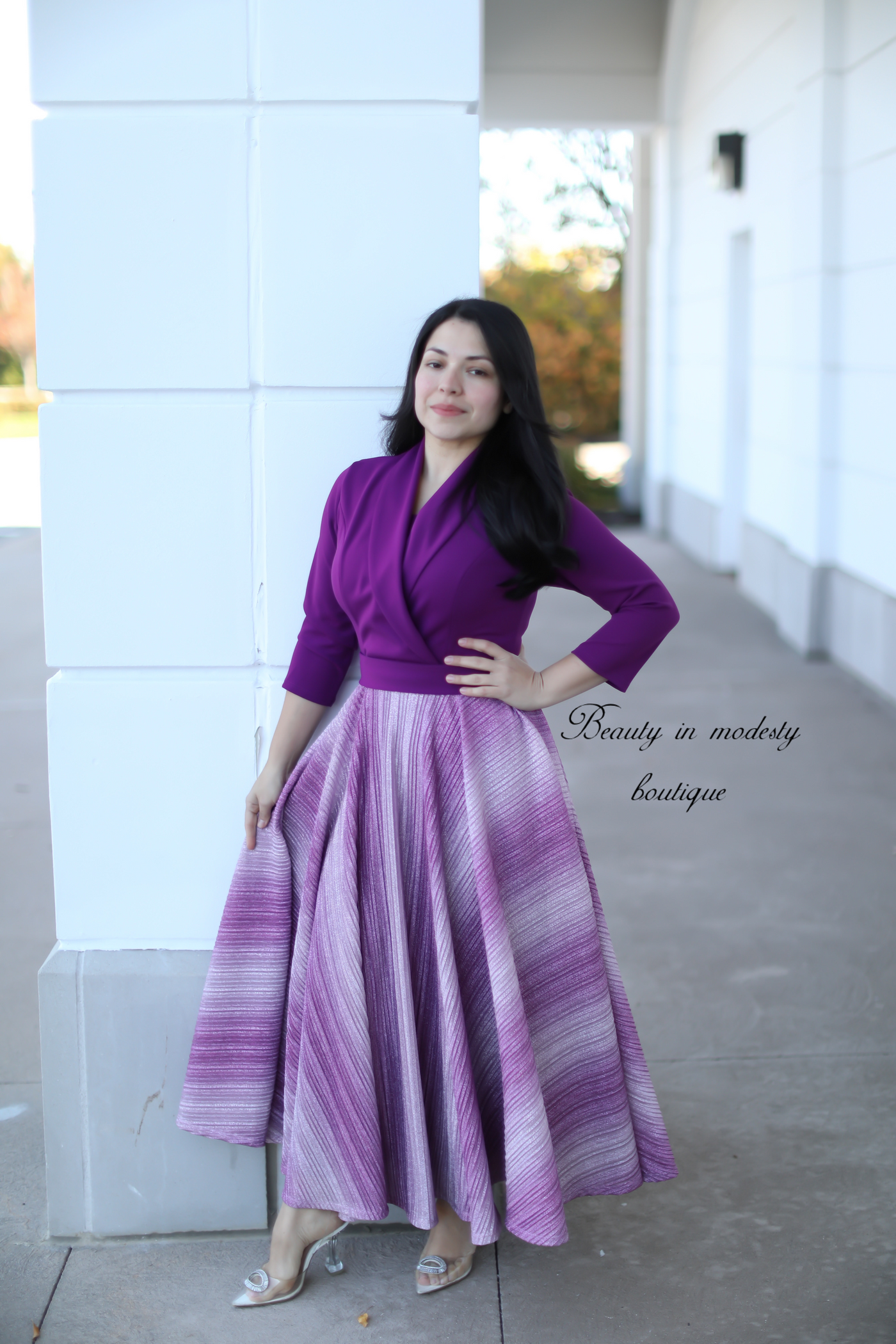 Abigail Purple Maxi Dress