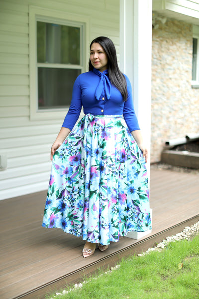 Marine Blue Maxi Dress