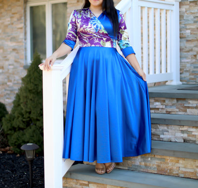 Cloe Blue Purple Maxi Dress