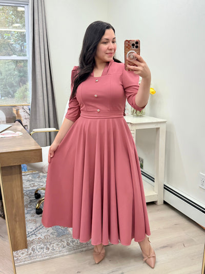 Marilyn Rosa Maxi Dress