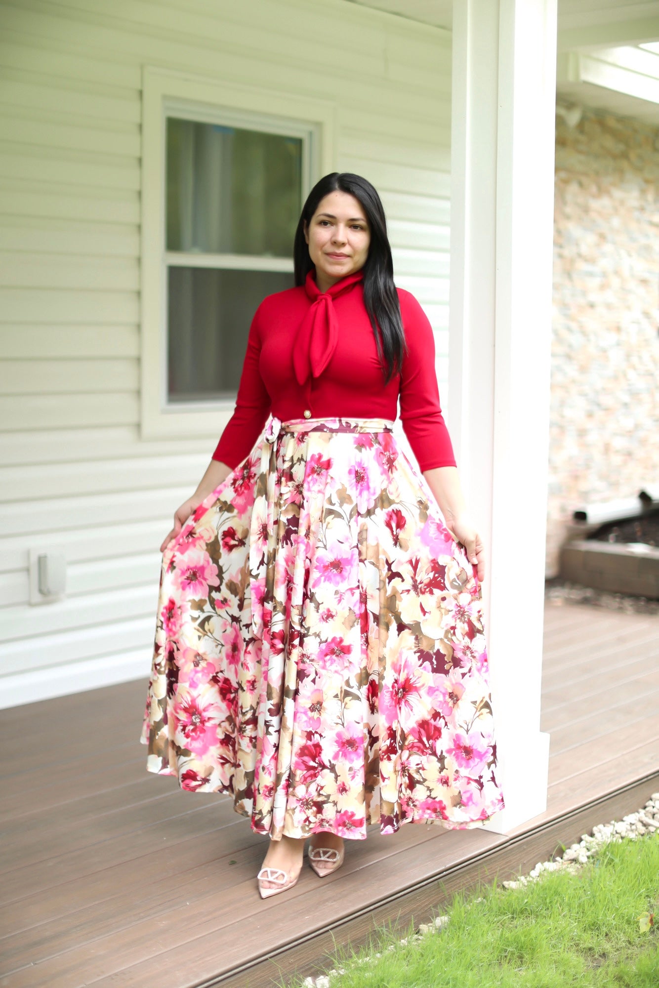 Marine Red Maxi Dress
