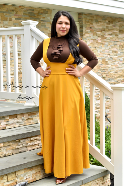 Brown Ruffled Top