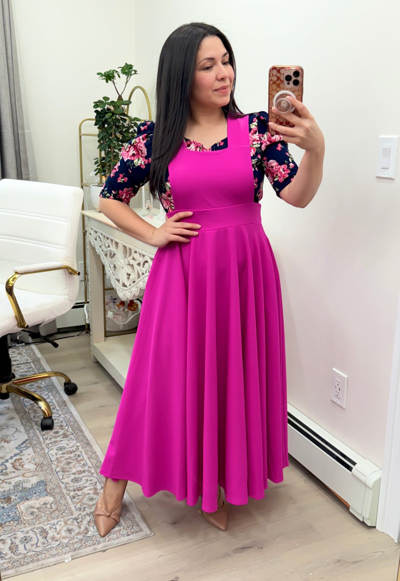 Fuscia Jumper Maxi Dress