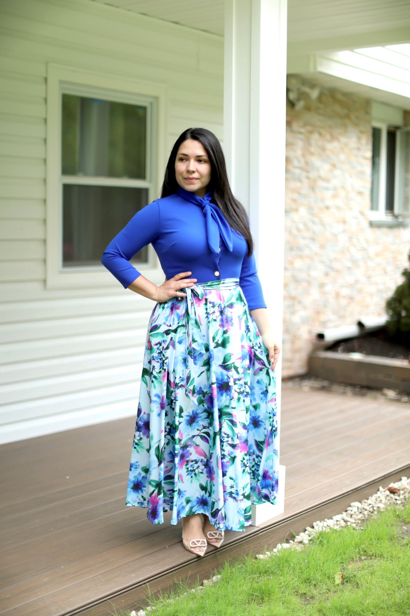 Marine Blue Maxi Dress