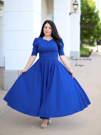 Zaria Royal Blue Maxi Dress