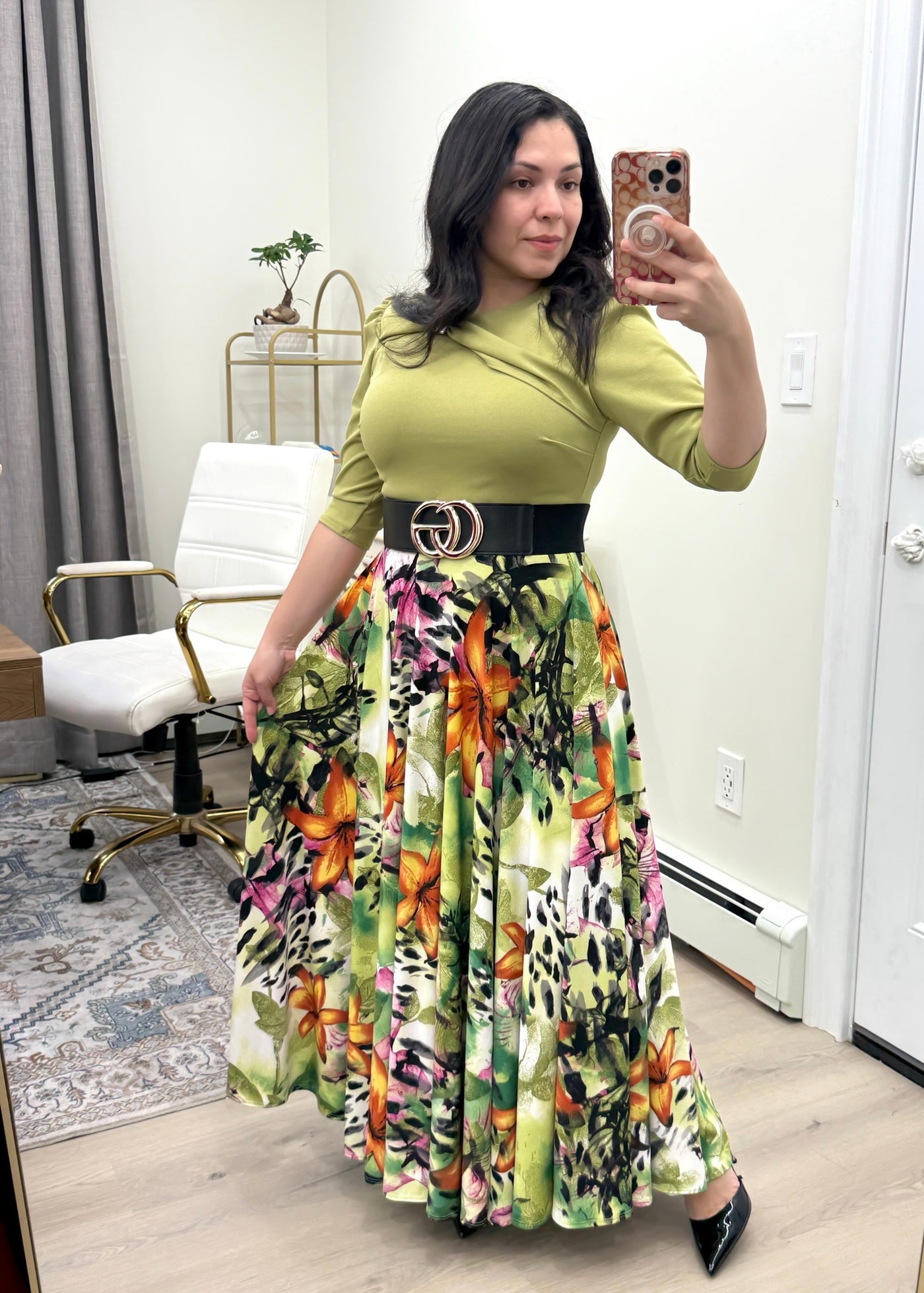 Melania Soft Green Maxi Dress