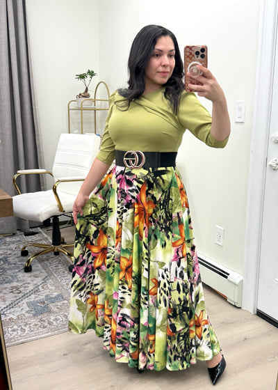 Melania Soft Green Maxi Dress