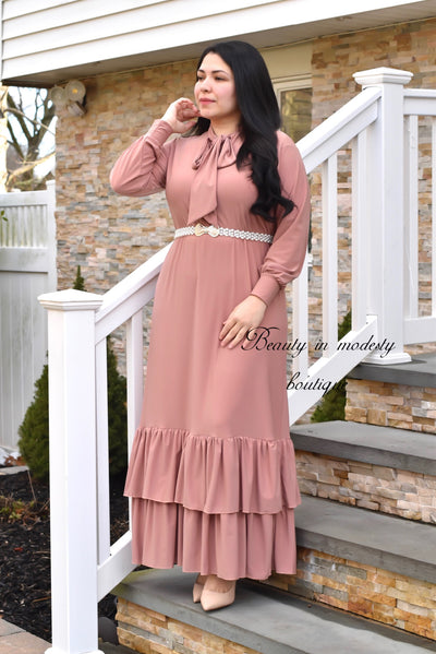 Sahar Nude Maxi Dress