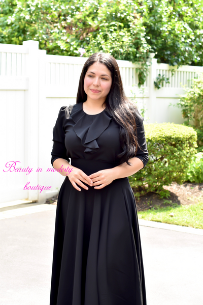 Black Ruffles Top