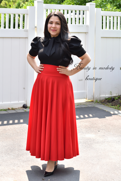 Red Maxi Skirt