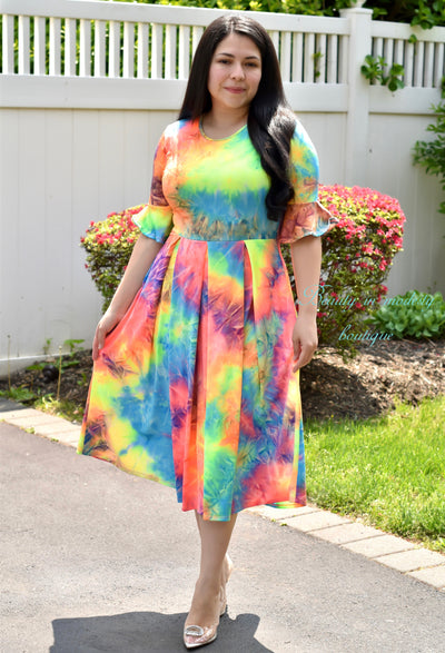 Tie-Dye Soft Midi Dress