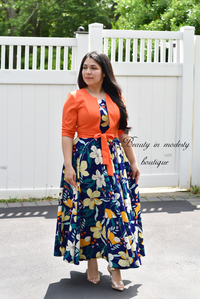 Maxima Orange Maxi Dress