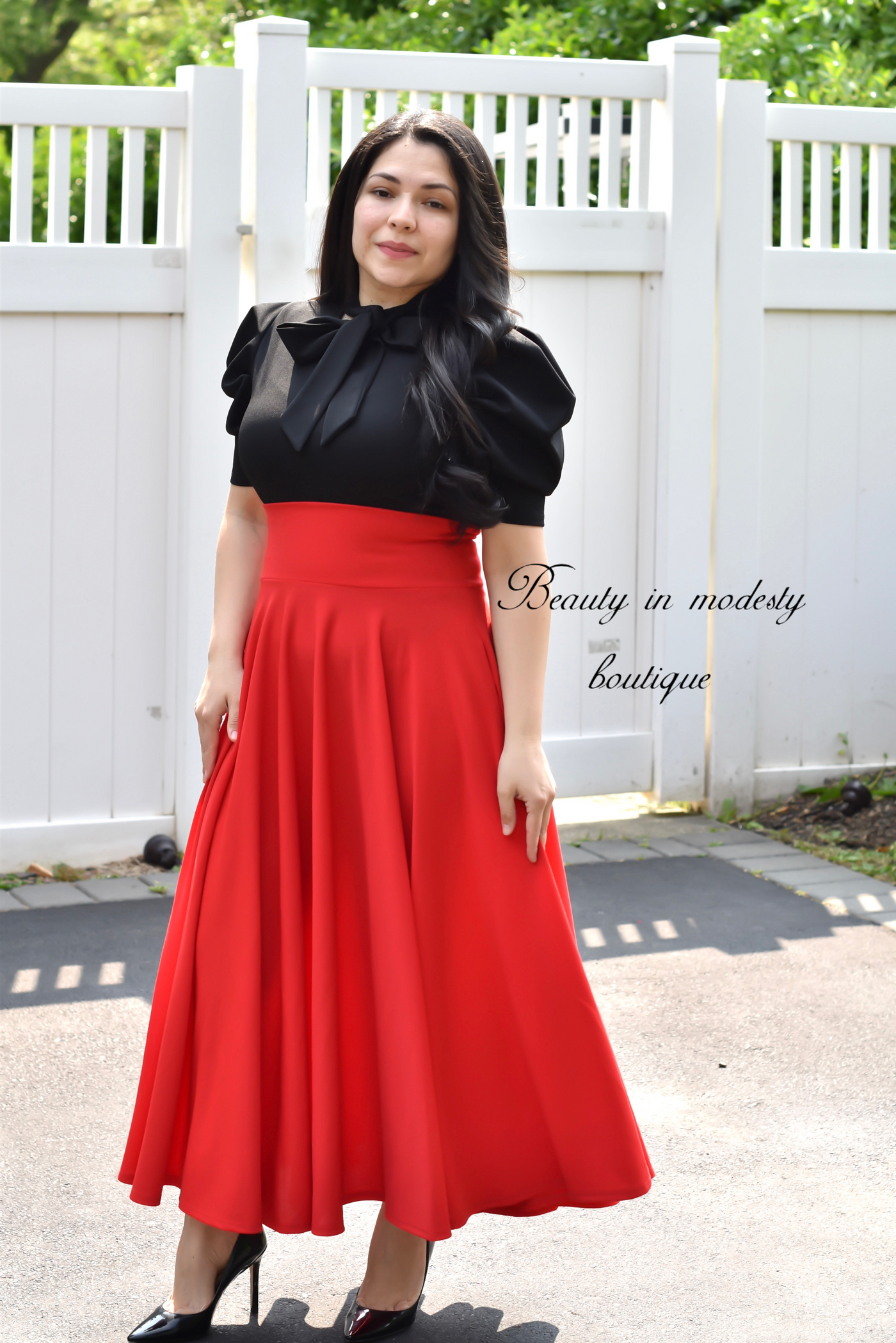 Red Maxi Skirt