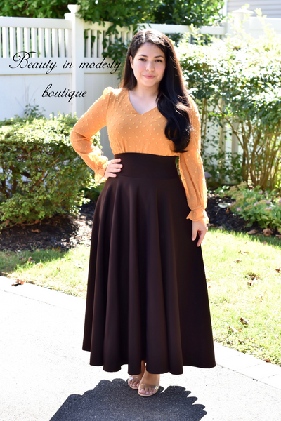 Brown Maxi Skirt