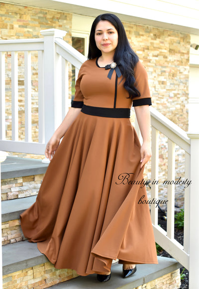 Arizona Brown Maxi Dress