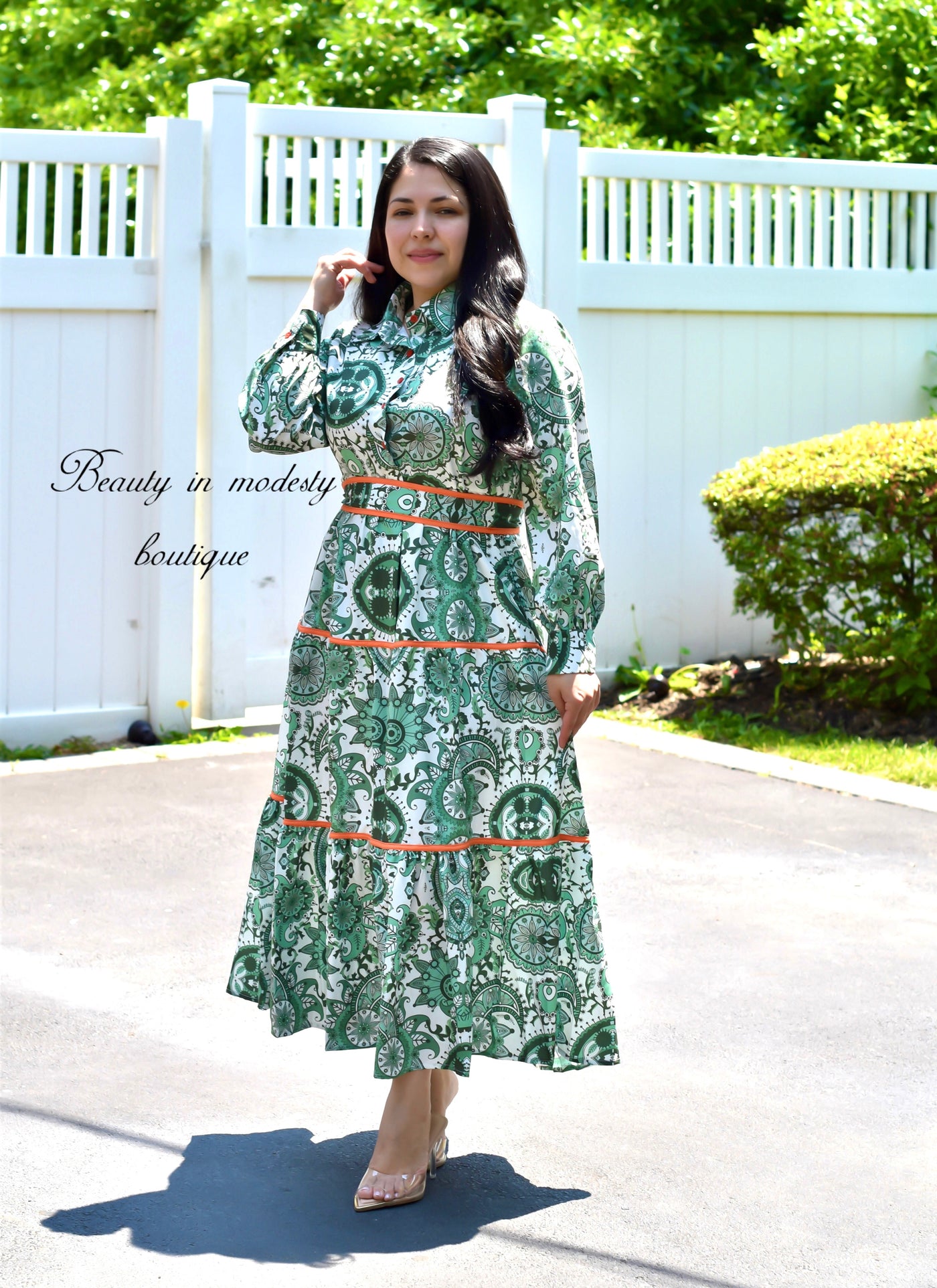 Carmina Green Maxi Dress