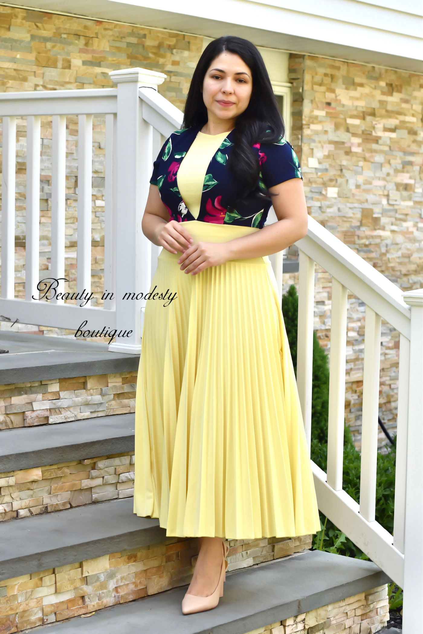 Marcia Yellow Midi Dress