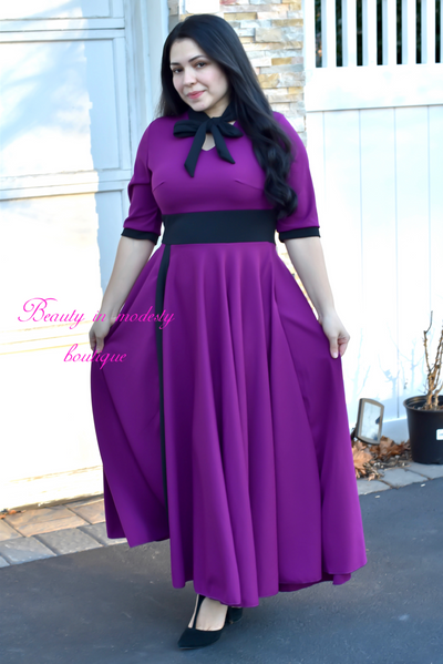 Valeria Purple Maxi Dress