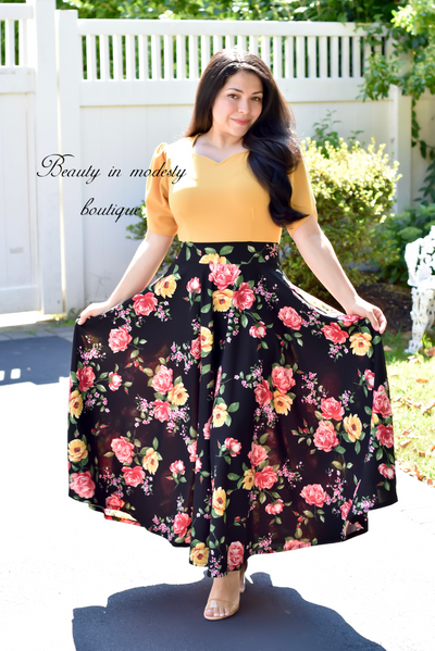 Tulip Mustard Maxi Dress