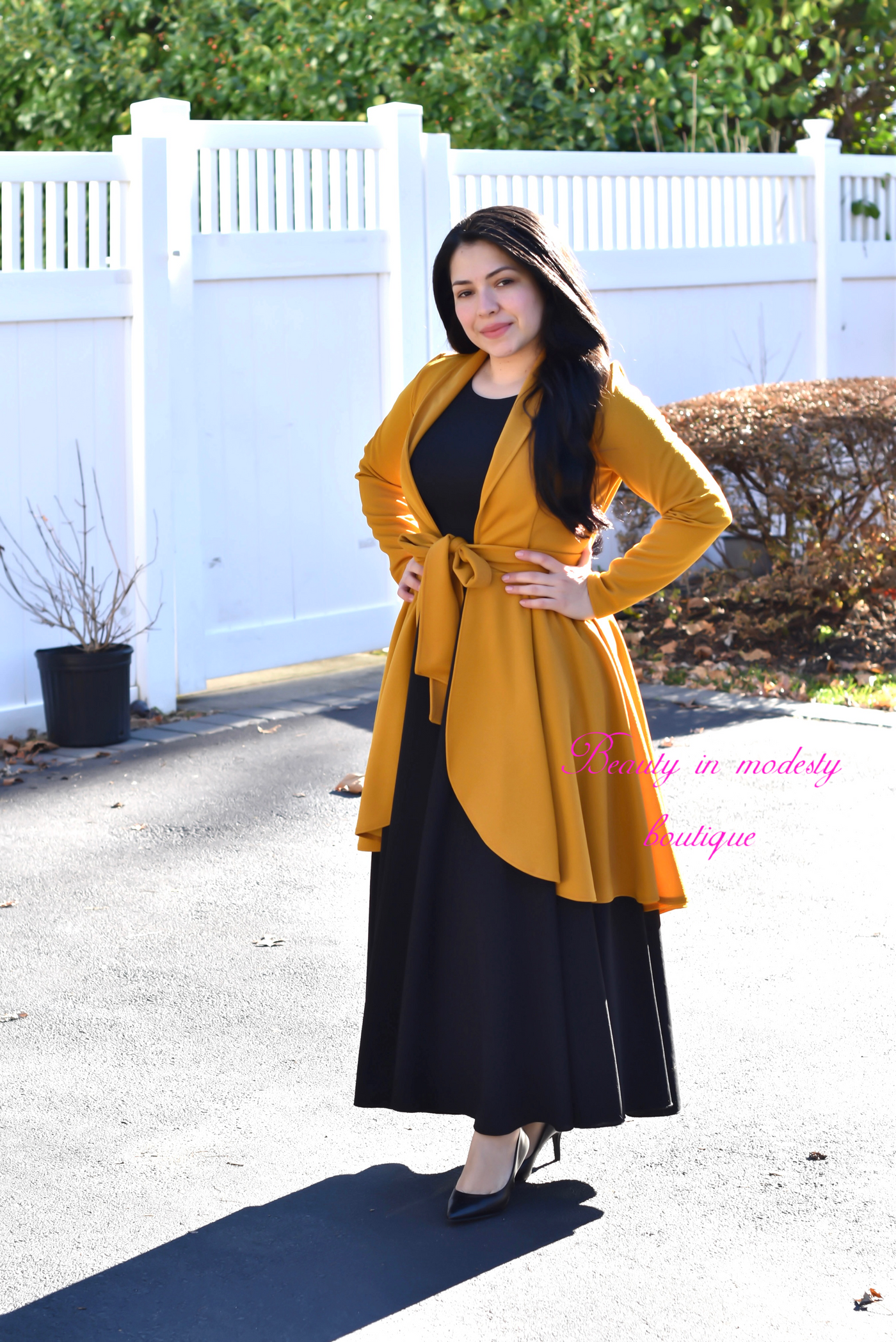 Mustard High-low blazer