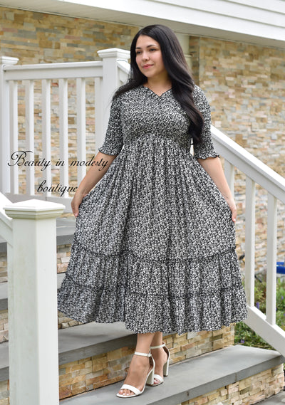 Kate Black Midi Dress
